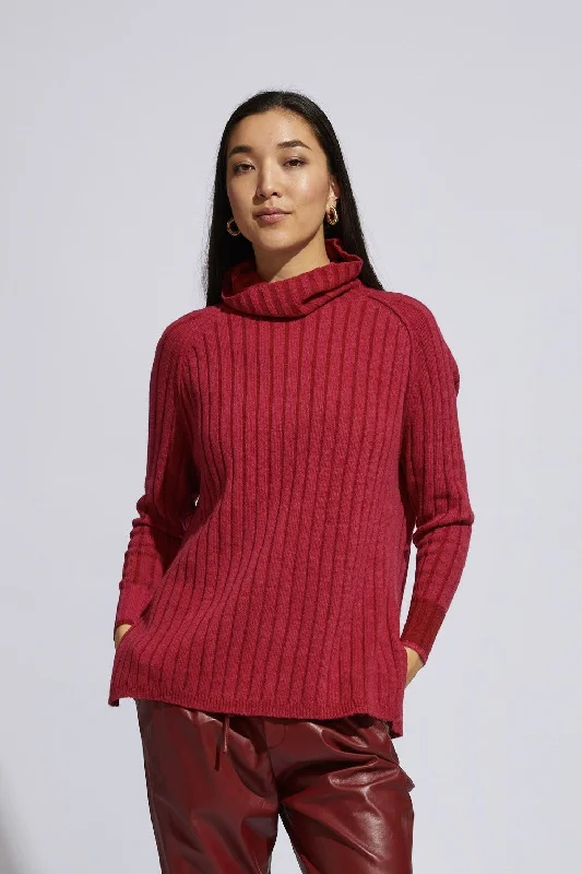 LD and Co - LC8185 Plaited Roll Neck JumperKnitted V-Neck