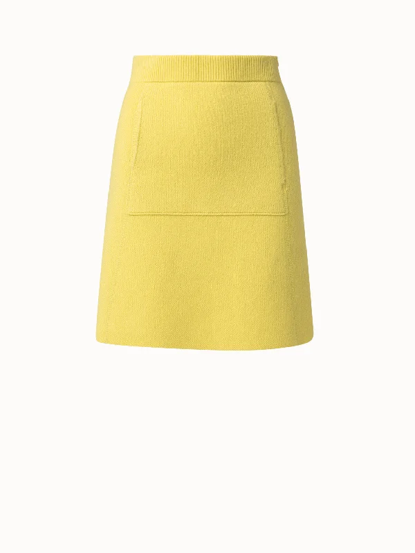 Cashmere Piqué A-Line SkirtKnitted Short Sleeve