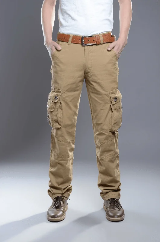 Spring and Autumn Foreign Trade Men'S Workwear Pure Cotton New Casual Pants Men'S Multi-Pocket Workwear Pants Sports Cross-Border CommunicationCargo Pants