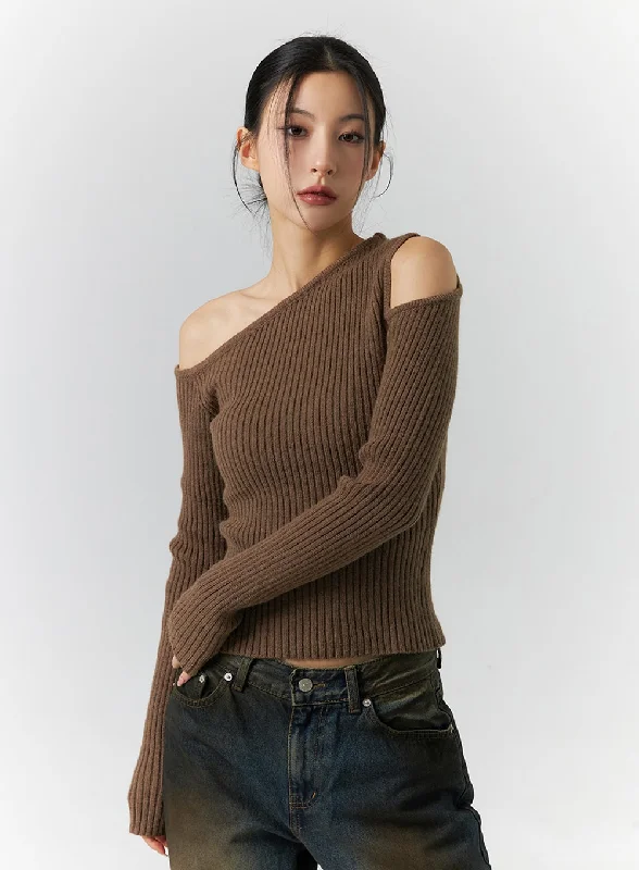 Slim Fit Ribbed Sweater ID306Knit Long Sleeve