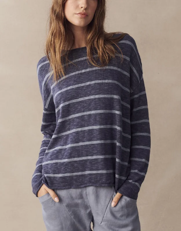 Minnie Knit Top - Ink/Grey StripeKnit Heavyweight