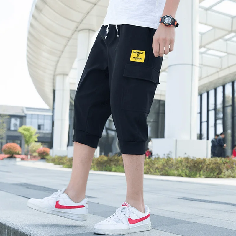 Men'S Casual Shorts Season New Fashion Casual Thin Section 7 Seven Pants Men'S Trend Tooling ShortsReflective Pants