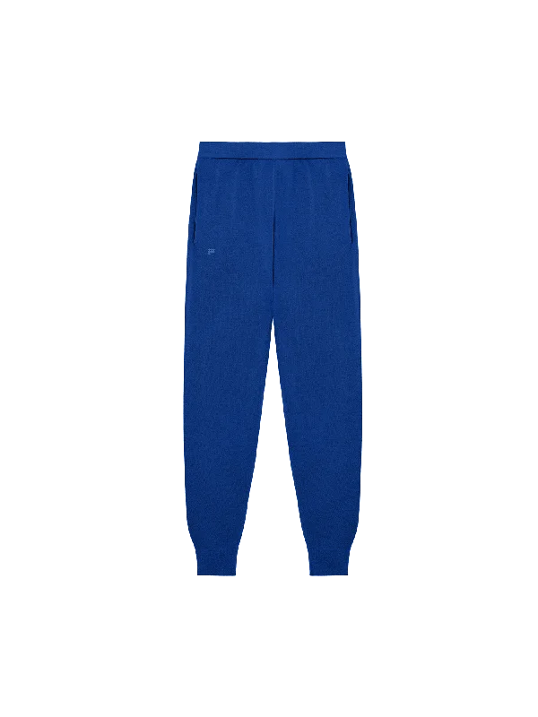 Mens DNA Regenerative Merino Wool Track Pants—earth blueKnit Summer