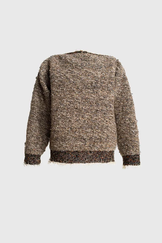 Woven Sweater - Herringbone WoolKnitted Lightweight