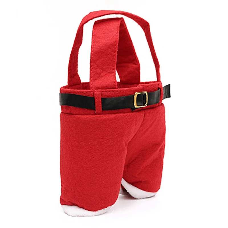 5/10 Christmas Santa Pants Candy Gift Bag Sweet Sack Holder Stocking FillerChinos