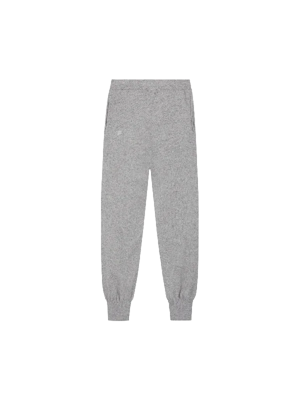 Mens Recycled Cashmere Track Pants—pale grey melangeKnitted Top