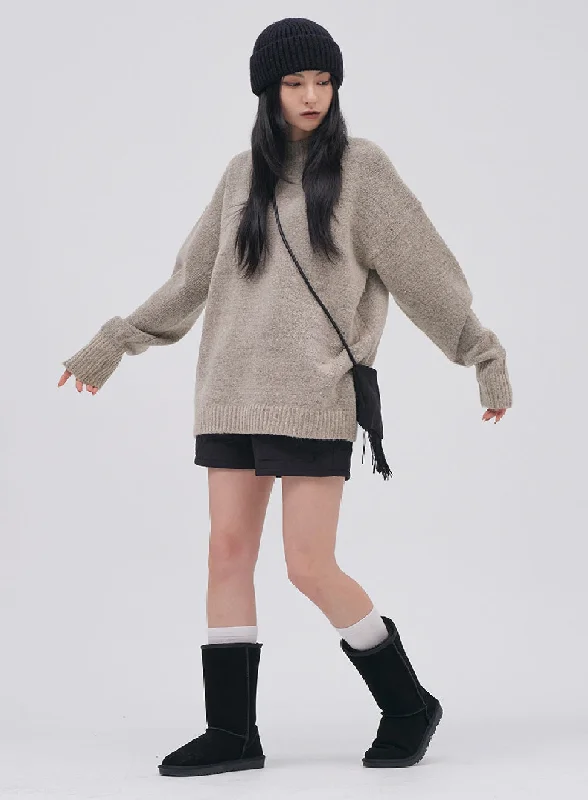 Oversize Round Neck Knit Unisex CN17Knitted Vest