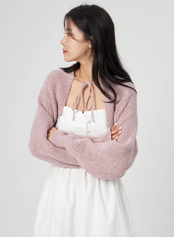 Knit Bolero OA314Knit Hooded