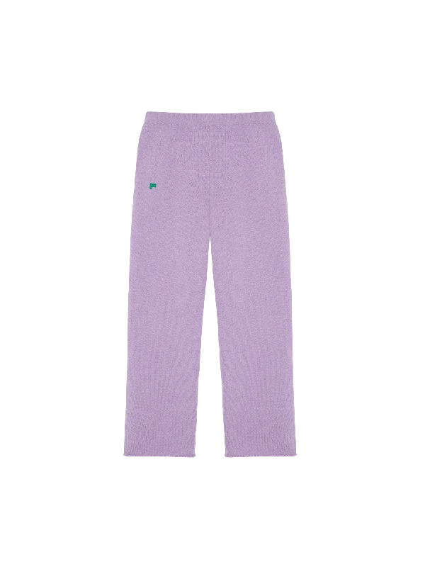 Mens Recycled Cashmere Loose Track Pants—orchid purpleKnit Pullover