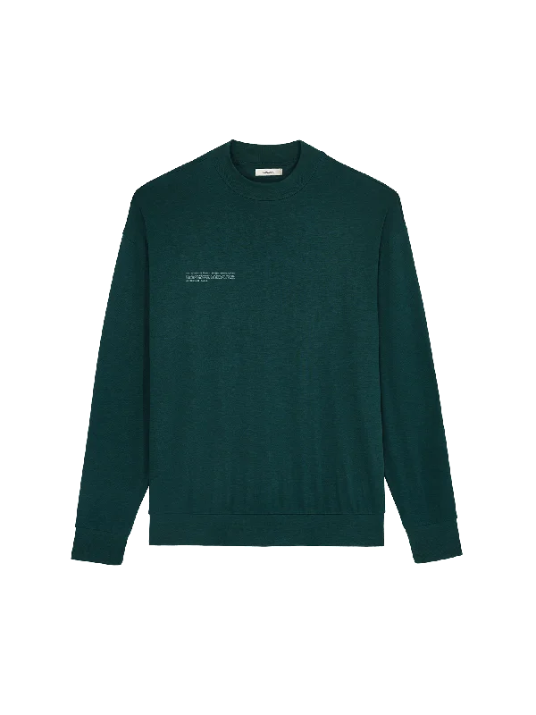 Men's Seaweed Lyocell Fine Knit Top—Foliage GreenKnitted Fall