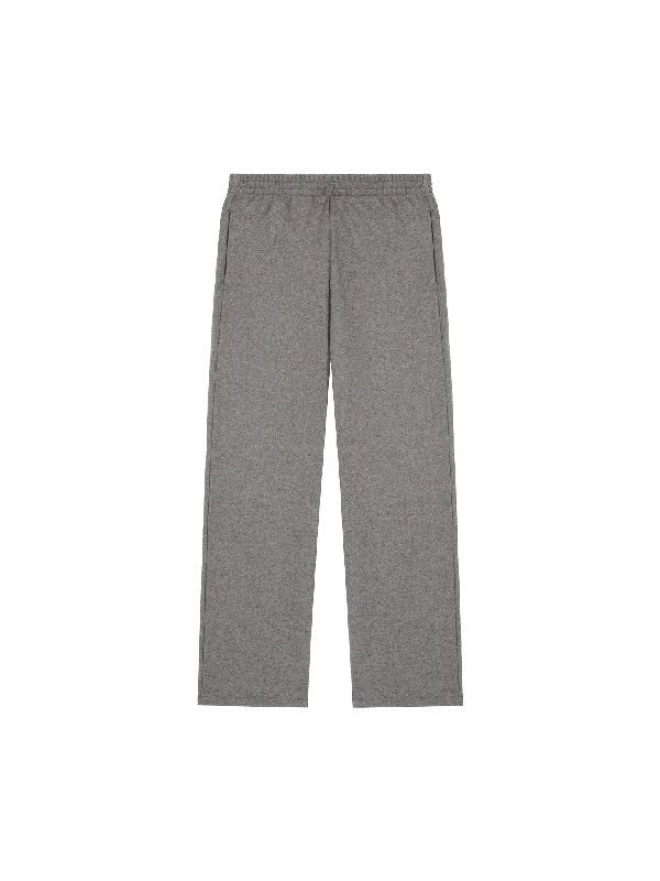 Mens Recycled Wool Jersey Wide-Leg Track Pants—volcanic greyKnit Casual