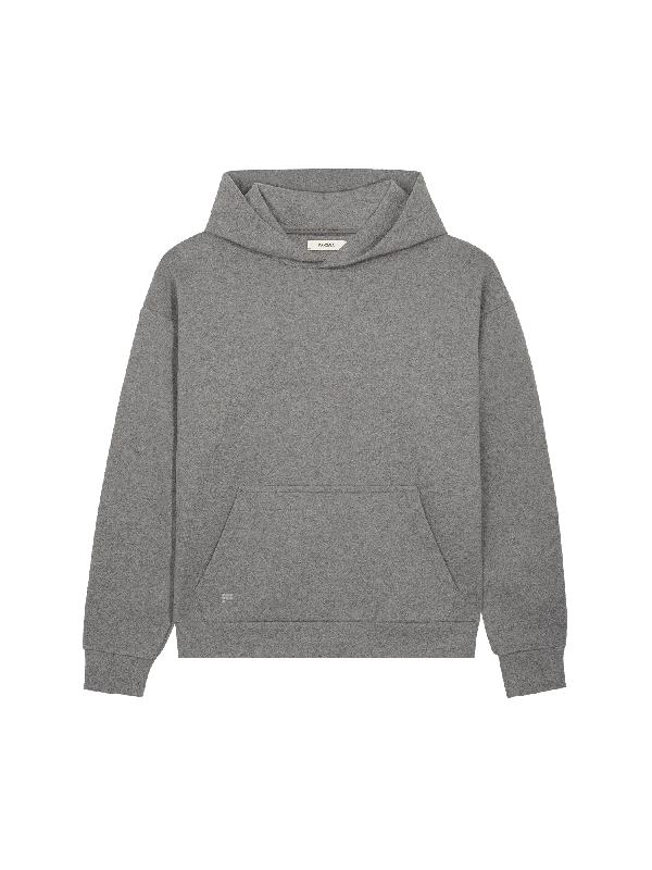 Mens Recycled Wool Jersey Hoodie—volcanic greyKnit Fall