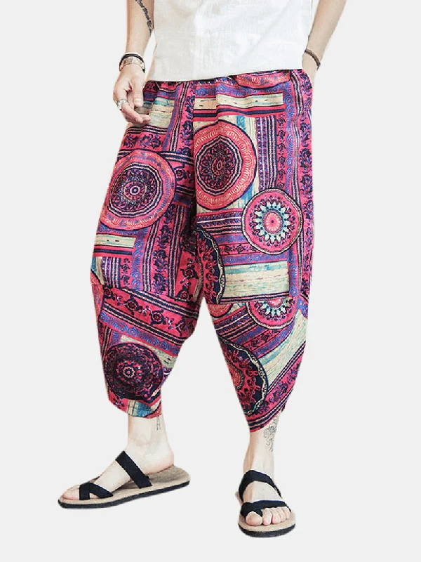 Ethnic Style Printing Baggy Harem PantsPrinted Pants