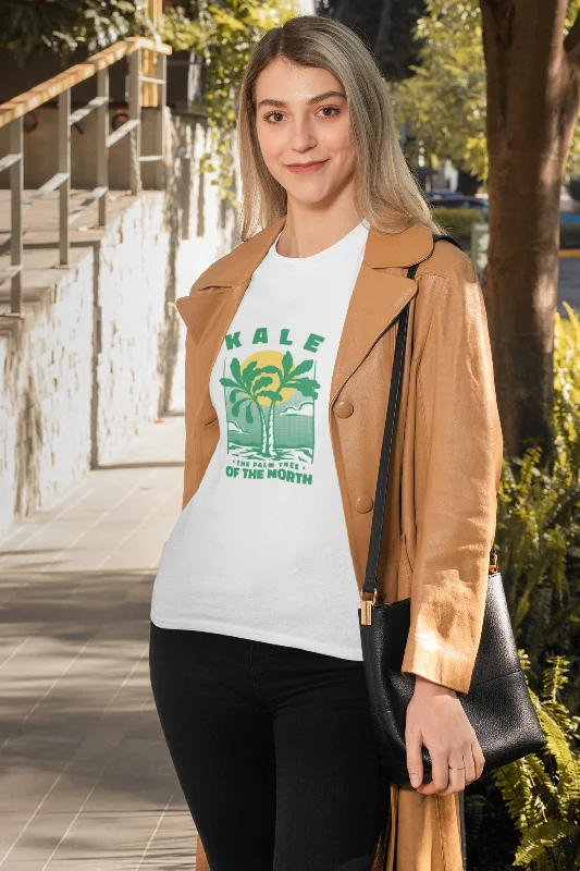 Kale Palm Printed T-shirt for womenPlush T-Shirts