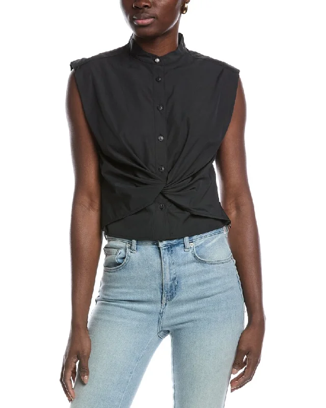 rag & bone Louisa Poplin ShirtSilk Shirts