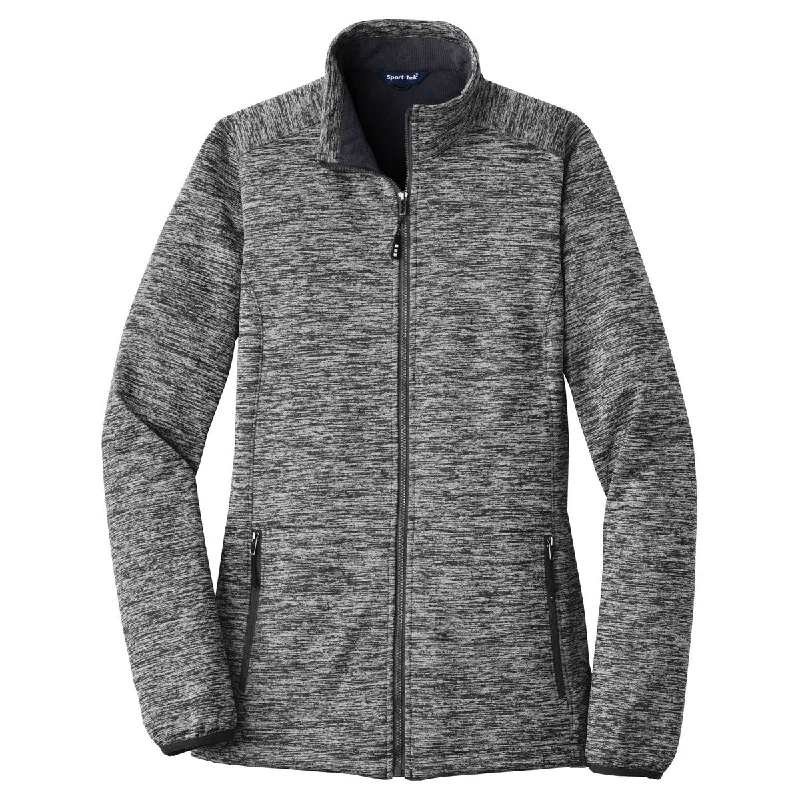 BlazersSport-Tek Women's Black Posicharge Electric Heather Soft Shell Jacket