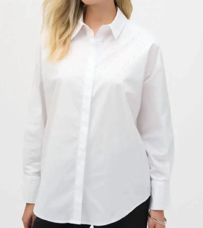 Diamond Blouse In WhiteHigh-Fashion Shirts