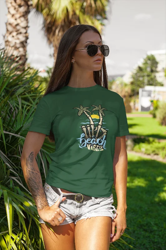 Beach Vibes Printed T-shirt for womenPerformance T-Shirts