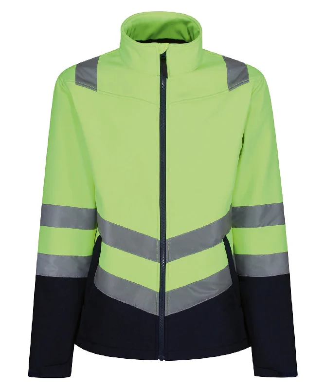 Metallic JacketsYellow/Navy - Pro hi-vis softshell jacket