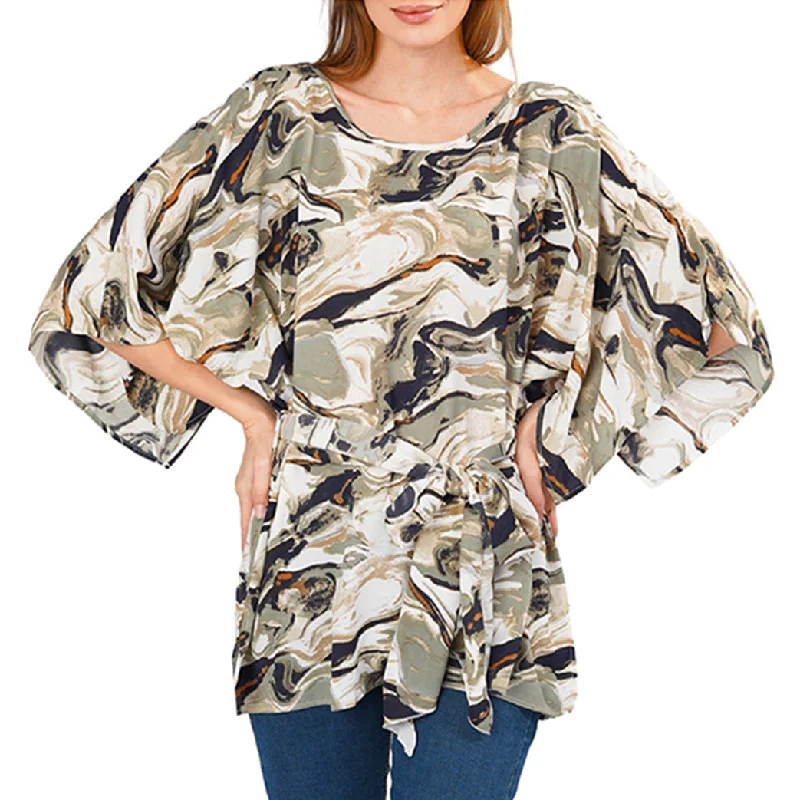 181167M,  Da-Moda Lady Blouse Mama Size Flare Sleeve TopFormal Shirts