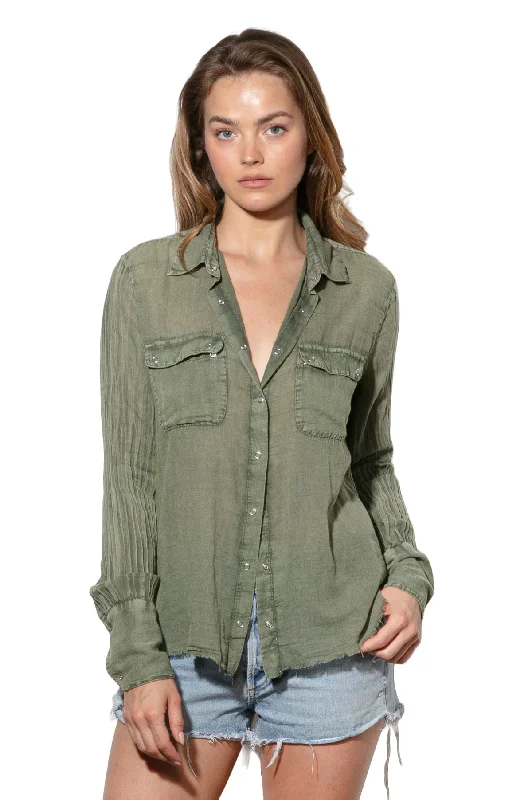 Olive  Classic Gauze ShirtPrinted Shirts