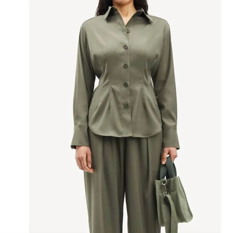 Sajul Shirt In Dusty OliveEmbellished Shirts