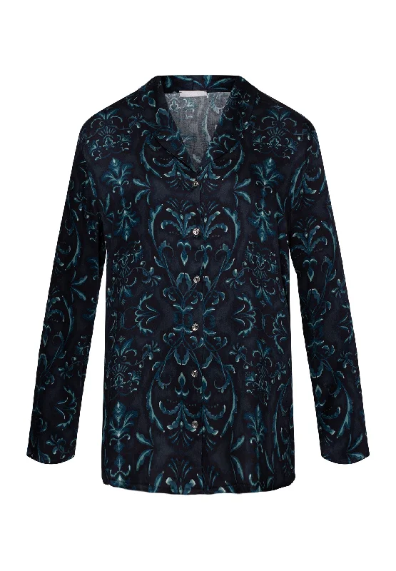 Marlene Collared Button Front Shirt | Glowing Damask 74838-2163Outdoor Shirts