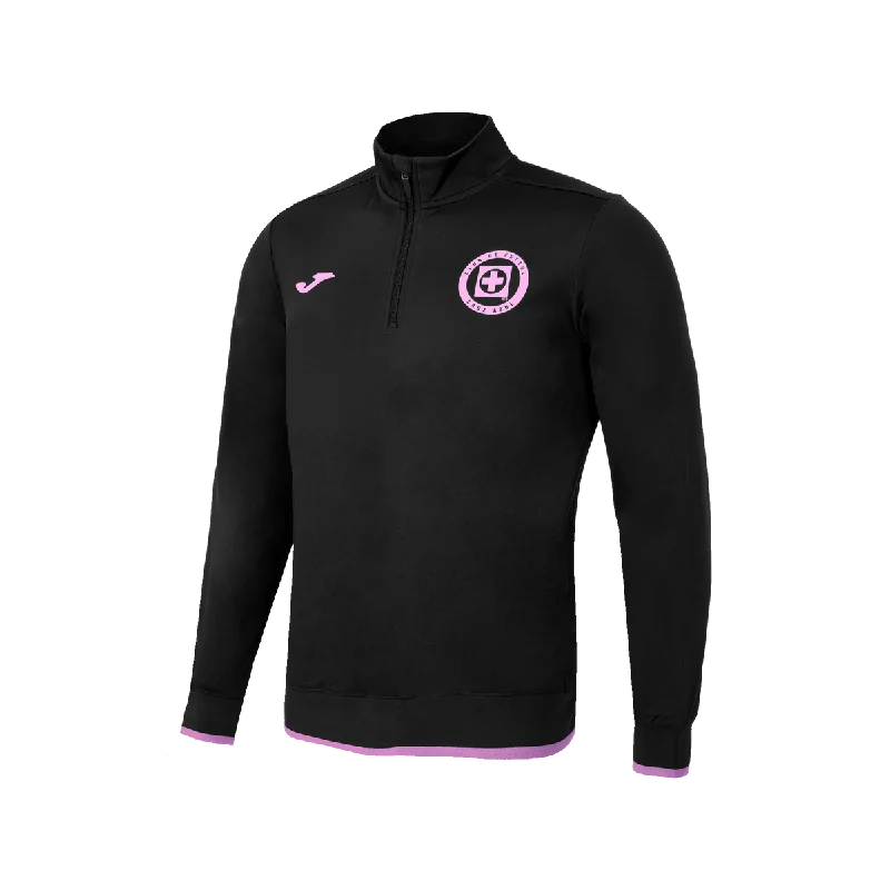 Punk JacketsJOMA CRUZ AZUL 1/4 ZIP TRAINING TRACK JACKET-BLACK