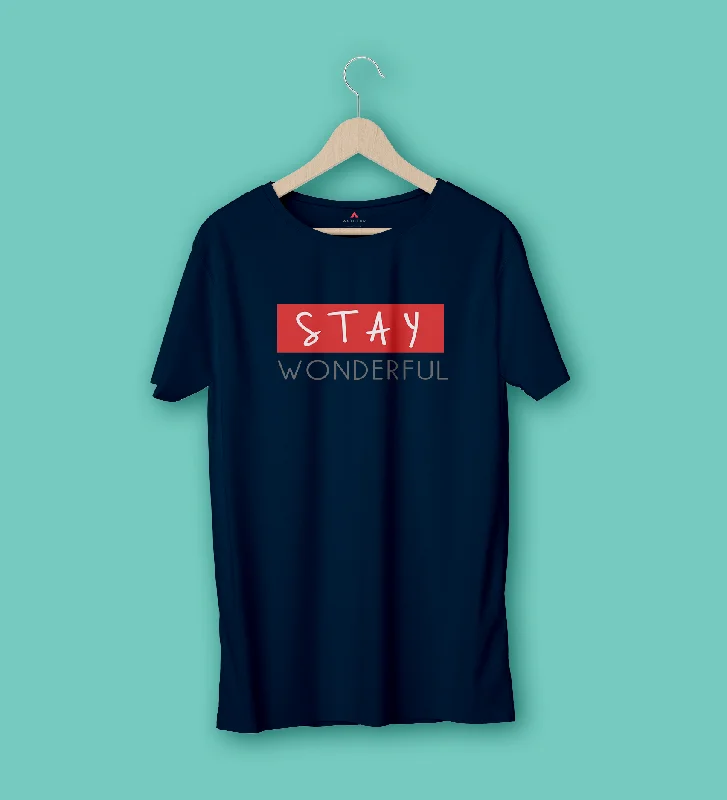 "STAY WONDERFUL" - HALF-SLEEVE T-SHIRTSSlim Fit T-Shirts