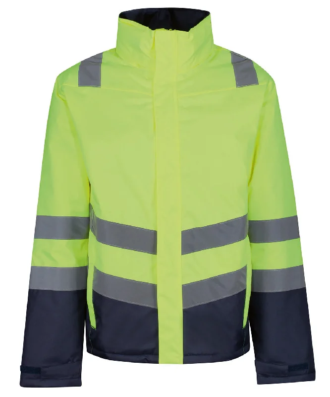 WindbreakersYellow/Navy - Pro hi-vis insulated parka