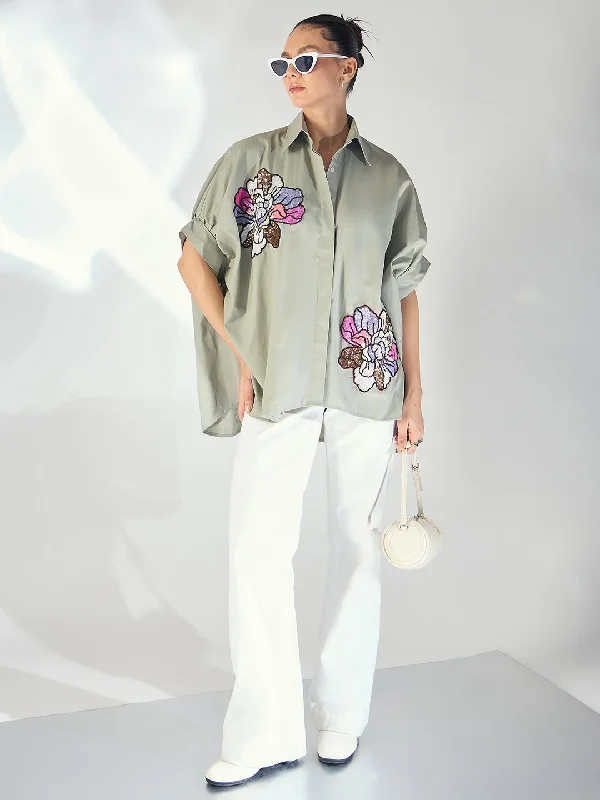 Antifit Embellished Cotton ShirtStudded Shirts