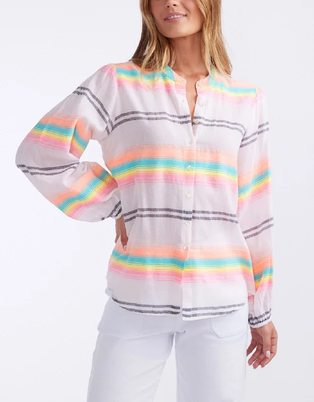 Malibu Blouse - Neon StripeLayered Shirts