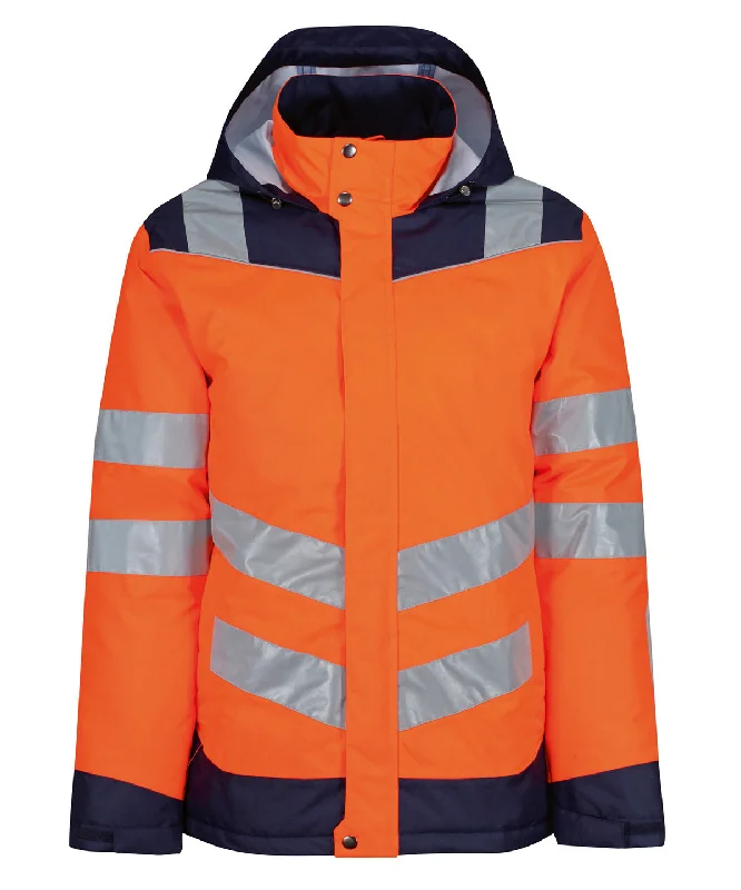 Military JacketsOrange/Navy - Pro hi-vis thermogen heated jacket