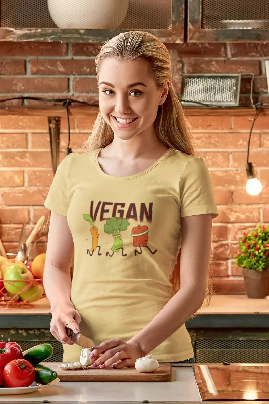 Vegan Runners Printed Scoop Neck T-shirt for womenMesh T-Shirts