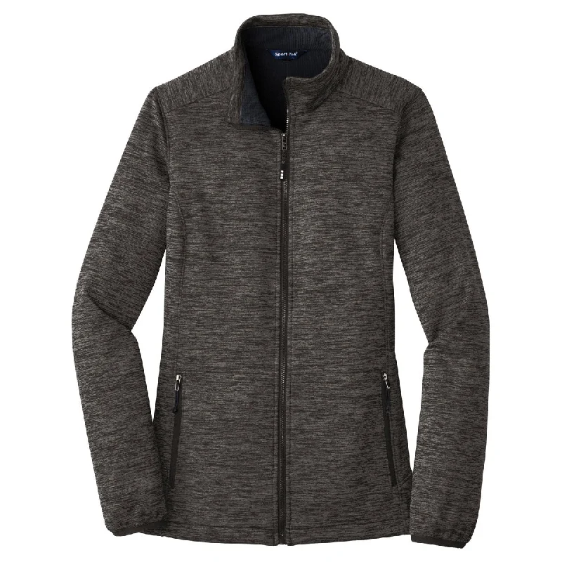 Performance JacketsSport-Tek Women's Grey-Black Posicharge Electric Heather Soft Shell Jacket