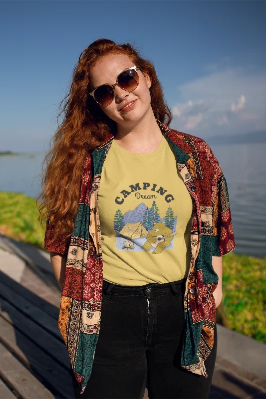 Camping Dream Printed T-shirt for womenVintage T-Shirts