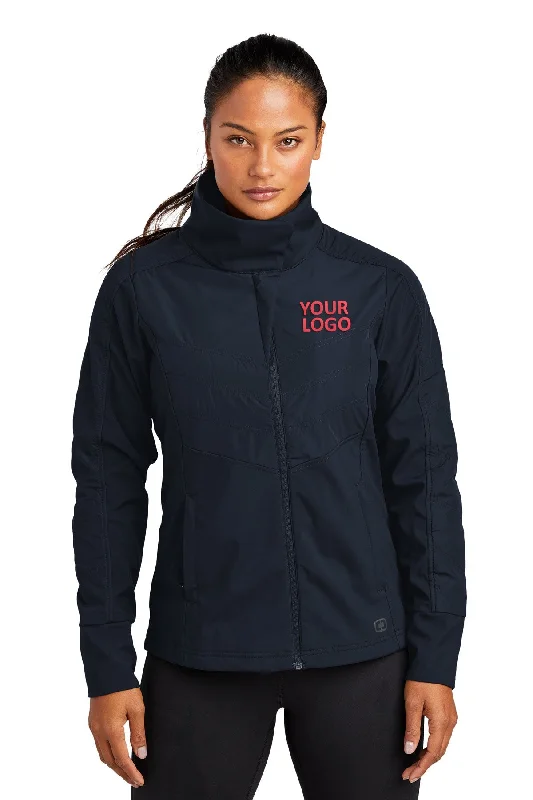 Insulated JacketsOGIO ENDURANCE Ladies Brink Custom Soft Shell Jackets, Propel Navy