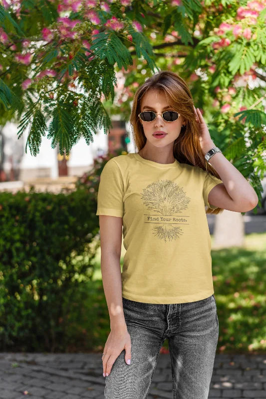 Find Your Roots Printed T-shirt for womenQuick-Dry T-Shirts