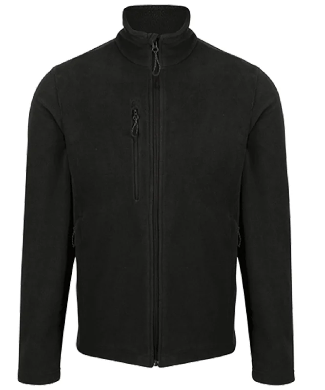 Travel JacketsBlack - Honestly Made recycled full-zip fleece