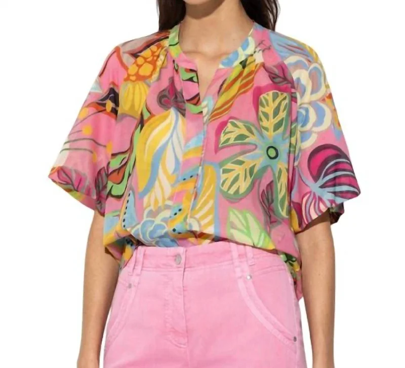 Carribean Blouse In Pink MultiUV-Protection Shirts