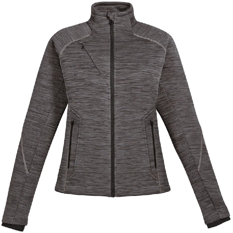 Asymmetrical JacketsNorth End Women's Carbon/Black Flux Melange Fleece Jacket