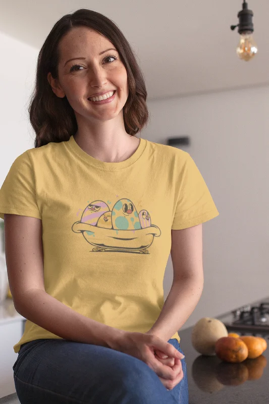 Eggcellent Bathtub Printed T-shirt for womenUrban T-Shirts