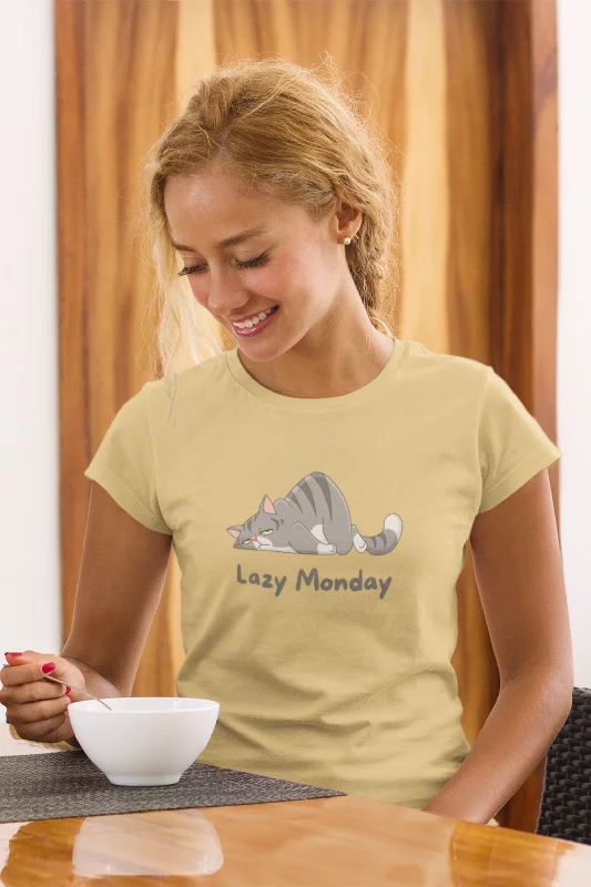 Lazy Monday Printed T-shirt for womenLuxury T-Shirts