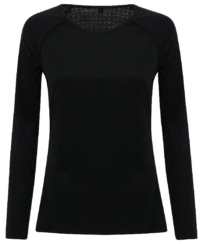 Recycled Fabric JacketsBlack - Women's TriDri® 'laser cut' scooped top