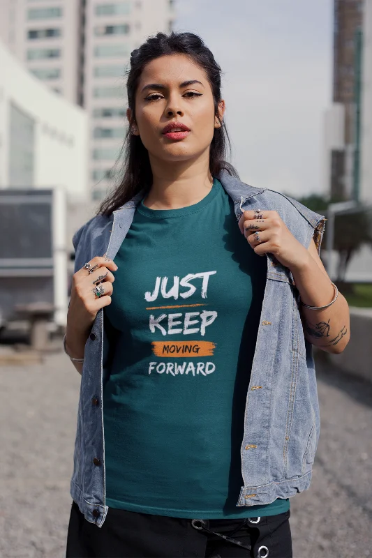 Keep Moving Forward Printed T-shirt for womenPunk T-Shirts