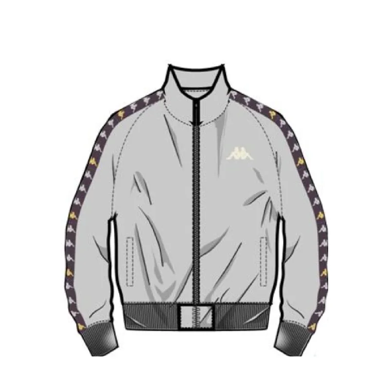 Sheer JacketsKAPPA 222 BANDA DULLO TRACK JACKET-GREY-VIOLET BLOOM-YELLOW