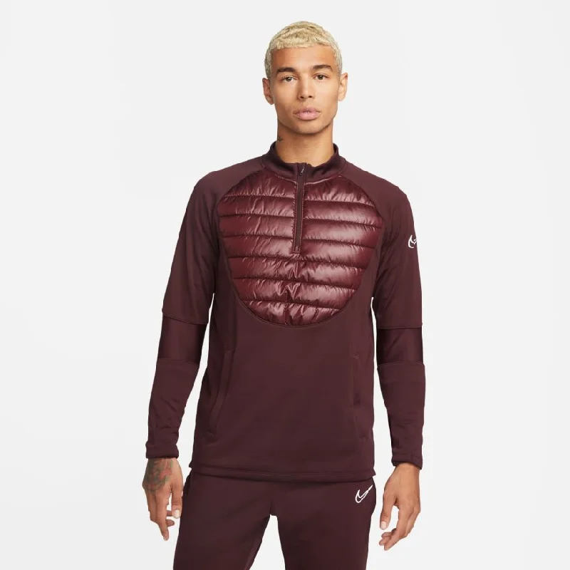 Statement JacketsNike Men's Therma-FIT Academy Winter Warrior Soccer Drill Top-BURGUNDY CRUSH/REFLECTIVE SILV