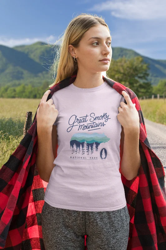 Smoky Summit Printed T-shirt for womenTasseled T-Shirts