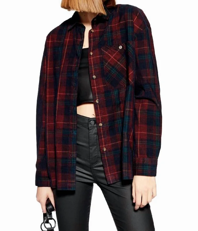 Plaid Corduroy Shirt In MulticolorBranded Shirts