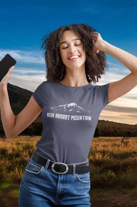 Nuh Ararat Mountain Printed T-shirt for womenFringed T-Shirts